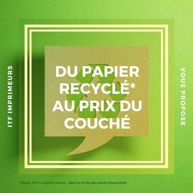 Si vous utilisiez du papier recyclé naturel sans sacrifier votre budget !