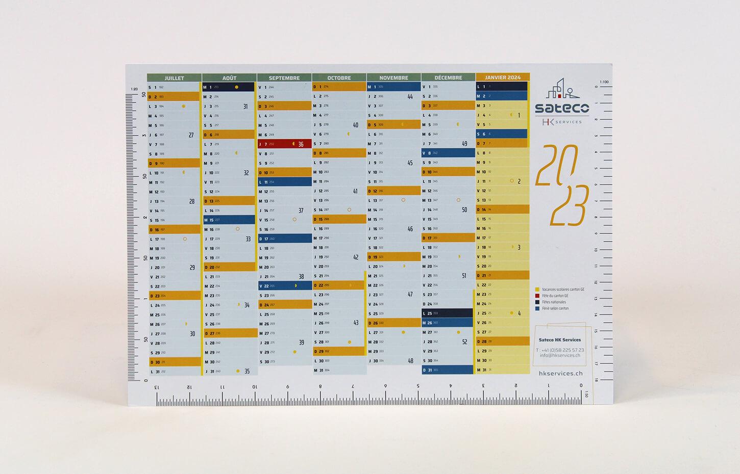 Impression de calendriers par ITF